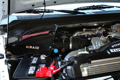 Airaid 08-10 Ford F-250/350 6.4L Power Stroke DSL MXP Intake System w/o Tube (Dry / Red Media) - 401-214-1