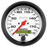 Autometer Phantom 3-3/8in 190 KM/H Speedometer Electric Program w/ LCD Odometer - 5887-M