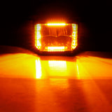 Go Rhino Xplor Blackout Combo Series Cube Sideline LED Spot Lights w/ Amber 4x3 - Blk (Pair) - 750700322SCS