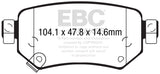 EBC 2016+ Mazda 6 2.5L Ultimax2 Rear Brake Pads - UD1874