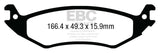 EBC 04-07 Ford Econoline E150 4.6 Yellowstuff Rear Brake Pads - DP43003R