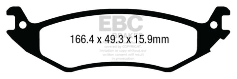 EBC 04-07 Ford Econoline E150 4.6 Yellowstuff Rear Brake Pads - DP43003R