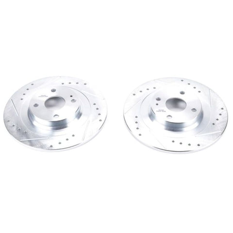 Power Stop 17-19 Fiat 124 Spider Rear Evolution Drilled & Slotted Rotors - Pair - JBR1726XPR
