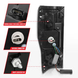 ANZO 2017+ Ford F-250 LED Taillights - Black/Smoke - 311288