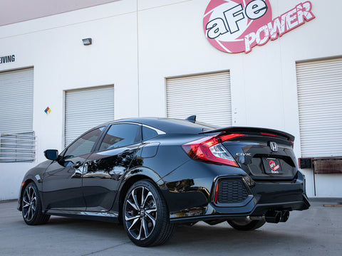 aFe Takeda 2.5in 304SS Cat-Back Exhaust System w/ Black Tips 17-20 Honda Civic Si Sedan I4 1.5L - 49-36619-B