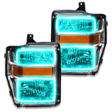 Oracle 08-10 Ford F250 Pre-Assembled Halo Headlights - Chrome Housing - w/ 2.0 Controller - 7189-333