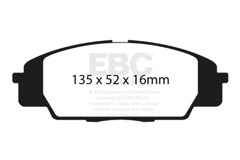 EBC 07-11 Acura CSX (Canada) 2.0 Type S Greenstuff Front Brake Pads - DP21254