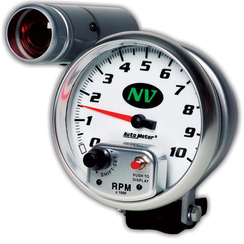 AutoMeter Gauge Tachometer 5in. 10K RPM Pedestal W/ Ext. Shift-Lite NV - 7499