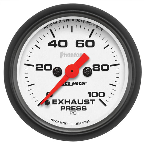 Autometer Phantom 2 1/16 100psi Digital Stepper Motor Exhaust Pressure Gauge - 5794