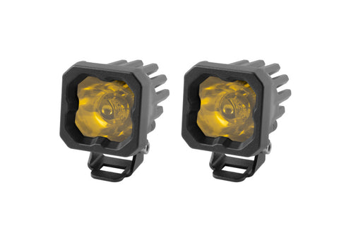 Diode Dynamics Stage Series C1 LED Pod Pro - Yellow Spot Standard ABL (Pair) - DD6468P