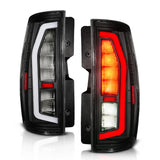 Anzo 07-14 Chevrolet Suburban / 07-14 GMC Yukon Black Full LED Tail Light Plank Style w/ Clear Lens - 311487