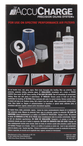 Spectre Accucharge Kit for HPR Filters - Clear - 884820