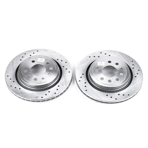 Power Stop 03-11 Saab 9-3 Rear Evolution Drilled & Slotted Rotors - Pair - EBR680XPR