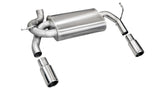 Corsa 2007-2011 Jeep Wrangler 3.8L/12-14 Wrangler 3.6L Polished Sport Axle-Back Exhaust - 24412