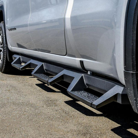 Westin 19-20 GM 1500 DC 6.5ft bed (Excludes LD/Limited) HDX Drop W2W Nerf Step Bars - Textured Black - 56-534715