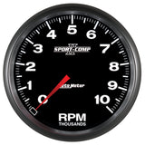 Autometer Sport-Comp II 5 inch 0-10000 RPM In Dash Tachometer - 3698