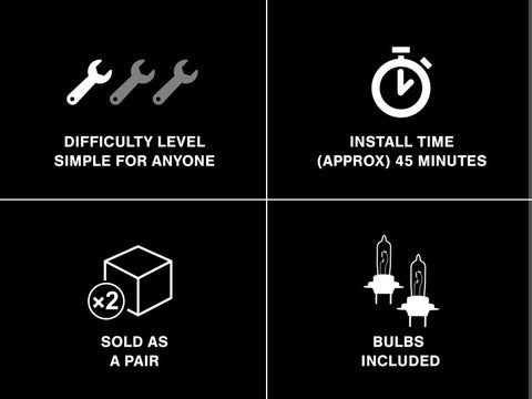 Raxiom 99-04 Ford Mustang Dual LED Halo Projector Headlights- Chrome Housing (Clear Lens) - 49114