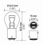 Hella Bulb 7225 12V 21/4W Baz15D S8 (2) - 7225TB