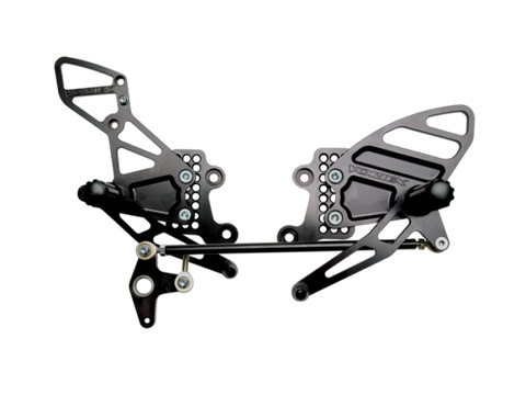 Vortex Racing 04-07 Honda CBR1000RR,03-06 CBR6100 RR Adjustable Rearsets- Black - RS205K