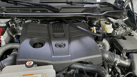 J&amp;L 2022-2024 Toyota Tundra 3.5L Turbo Oil Separator 3.0 Driver Side - Black Anodized - 3115D-B