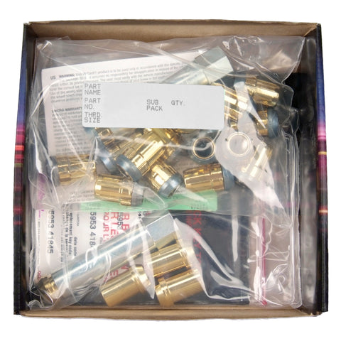 McGard SplineDrive Tuner 4 Lug Install Kit w/Locks & Tool (Cone) M12X1.5 / 13/16 Hex - Gold - 65457GD