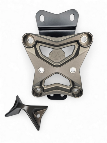 Elektric Offroad 2022+ Can Am X3 Maverick 10 Bolt Radius Rod Plate With Pull Hook (Gun Metal) - RRP210015