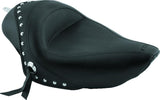 Mustang 04-21 Harley Sportster 3.3 GAL Standard Touring Solo Seat w/Studs - Black - 76154