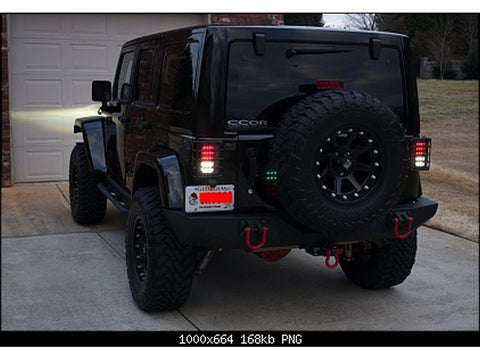 Spyder Jeep Wrangler 07-15 LED Tail Lights Smoke ALT-YD-JWA07-LED-SM - 5070418