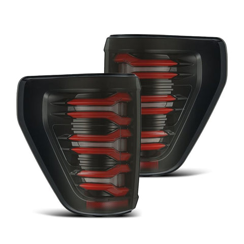 AlphaRex 21-22 Ford F-150 LUXX LED Tailights Black/Red - 653030