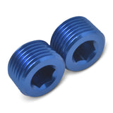 Russell Performance 1/2in Allen Socket Pipe Plug (Blue) - 662060