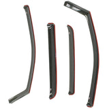 Westin 2007-2018 Jeep Wrangler Unlimited 4dr In-Channel Wind Deflector 4pc - Smoke - 72-51495