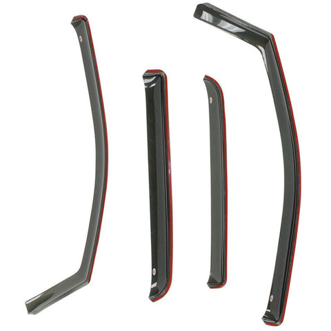 Westin 2009-2018 Dodge/Ram Crew Cab/Mega Cab In-Channel Wind Deflector 4pc - Smoke - 72-35401