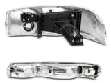 Raxiom 99-06 GMC Sierra 1500 Axial Series OEM Crystal Rep Headlights- Chrome Housing (Clear Lens) - S518303