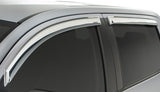 Stampede 2007-2019 Toyota Tundra Extended Crew Cab Pickup Tape-Onz Sidewind Deflector 4pc - Chrome - 6349-8