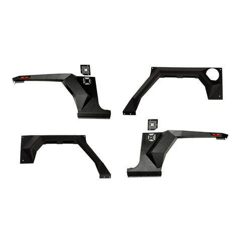 Rugged Ridge XHD Armor Fenders and Liner Kit 07-18 Jeep Wrangler JKU 4-Door - 11615.06