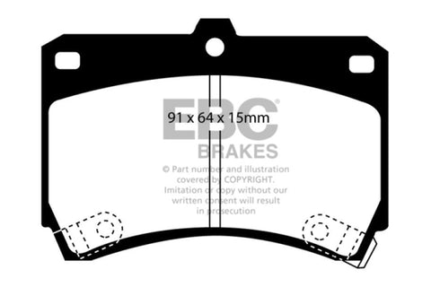 EBC 94-97 Ford Aspire 1.3 manual Redstuff Front Brake Pads - DP3884C