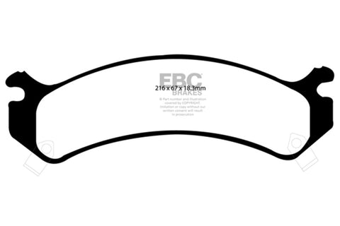 EBC 02 Chevrolet Avalanche 8.1 (2500) Extra Duty Front Brake Pads - ED91305