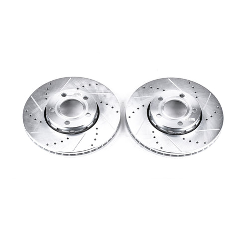 Power Stop 96-04 Audi A4 Front Evolution Drilled & Slotted Rotors - Pair - EBR430XPR