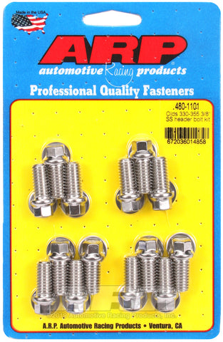 ARP Olds 330-455 3/8in SS Header Bolt Kit - 480-1101