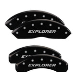 MGP 4 Caliper Covers Engraved Front & Rear Explorer/2011 Black Finish Silver Char 2010 Ford Explorer - 10041SEXPBK