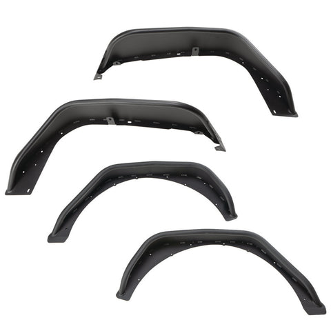 Rugged Ridge HD Steel Tube Fenders Full Set Black 18-19 JL - 11615.73