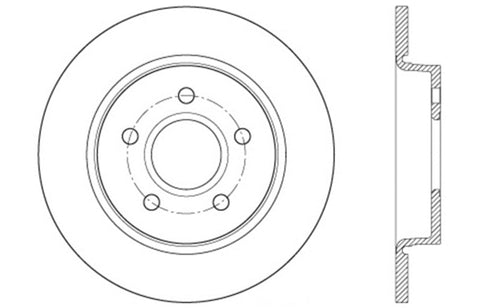 StopTech 13 Ford Focus ST Drilled Left Rear Rotor - 128.61099L
