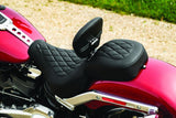 Mustang 18-21 Harley Fat Boy Wide Tripper Passenger Seat Diamond Stitch - Black - 83027
