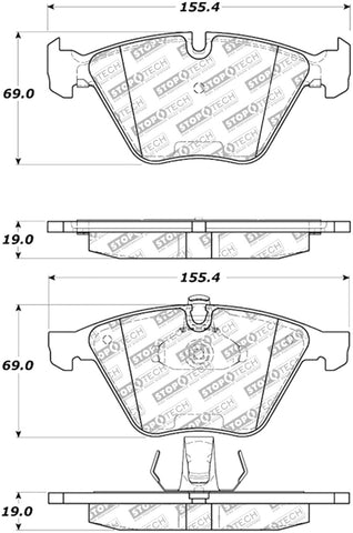 StopTech Street Select Brake Pads - Front - 305.09181