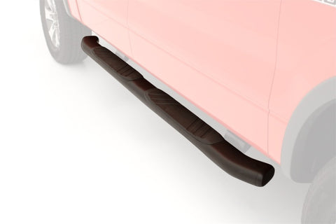 Lund 07-17 Chevy Silverado 1500 Ext. Cab (Excl. 11-17 Diesel Model) 5in. Oval Bent Nerf Bars - Black - 22758068