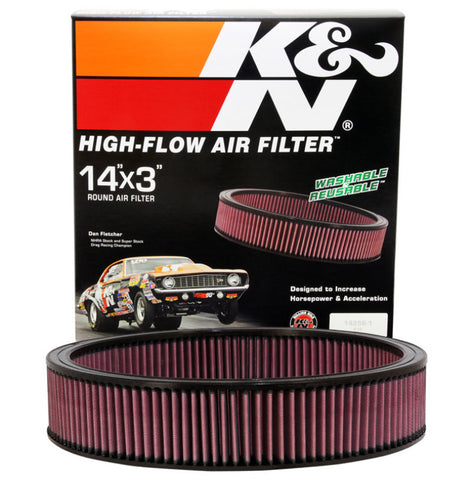 K&N Replacement Air Filter GM CARS & TRUCKS, V8, 1966-84 - E-1650