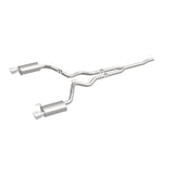 MagnaFlow Cat Back, SS, 2.5in, Street, Dual Split Polished 4.5in Tips 2015 Ford Mustang Ecoboost - 19097