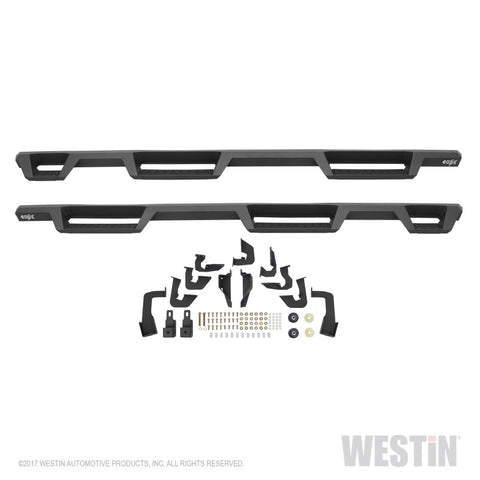 Westin 07-18 Chevrolet Silverado 1500 CC 5.5ft Bed HDX Drop W2W Nerf Step Bars - Tex. Blk - 56-534565