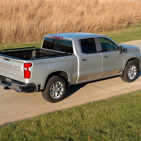 Putco 07-13 Silverado Ext Cab 8ft Long Box - 6in Wide - 14pcs Stainless Steel Rocker Panels - 9751203
