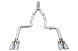 AWE Tuning 2015+ Dodge Challenger 6.4L/6.2L SC Track Edition Exhaust - Quad Chrome Silver Tips - 3015-42136